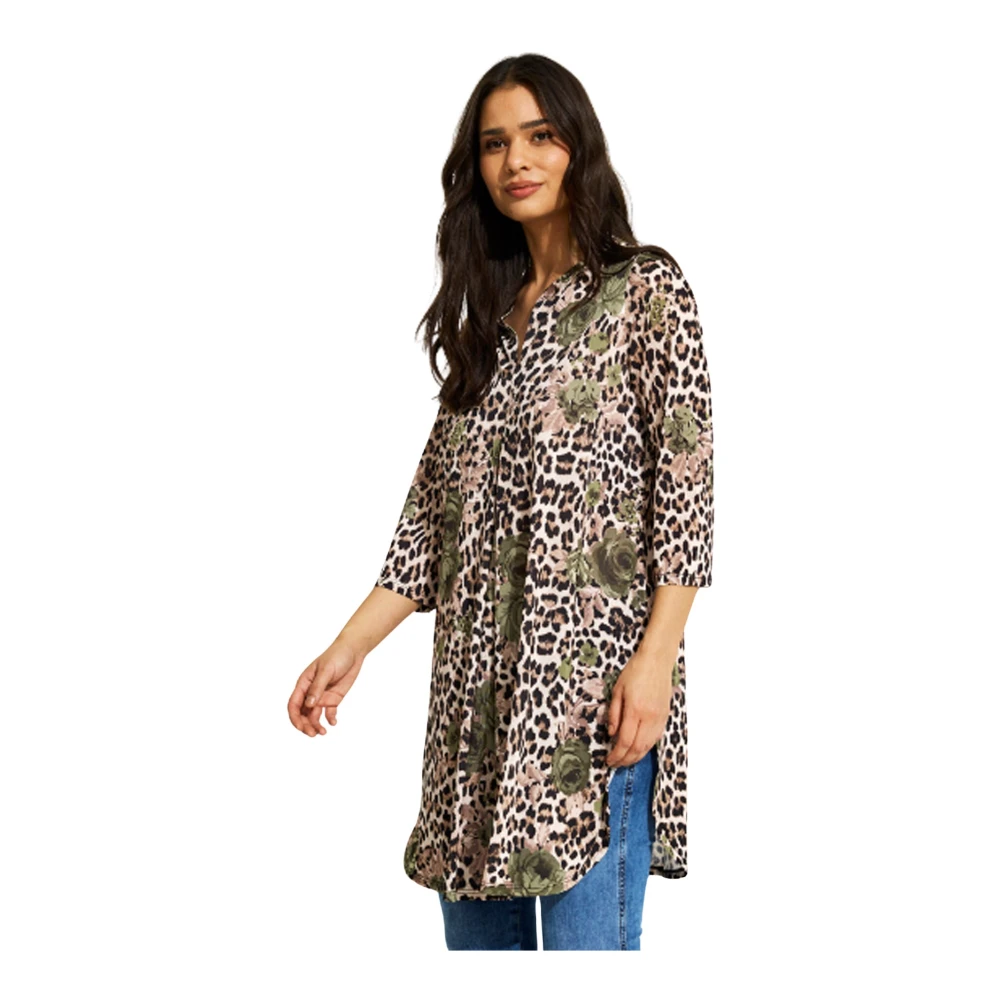 IN Front Maracol Tuniek met 3 4 Mouwen Multicolor Dames
