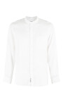 chemise-en-lin-blanc-col-montant