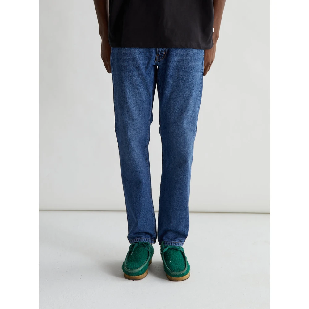 Woodbird Straight Jeans Blue Heren