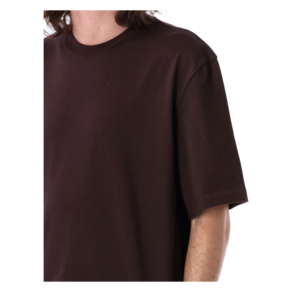 Studio Nicholson Klassieke Katoenen T-shirt Brown Heren