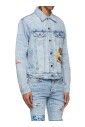 veste-bleue-en-coton-avec-imprime-multicolore