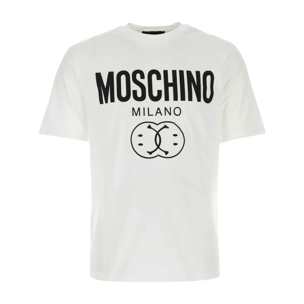 Moschino Wit Smiley T-Shirt White Heren