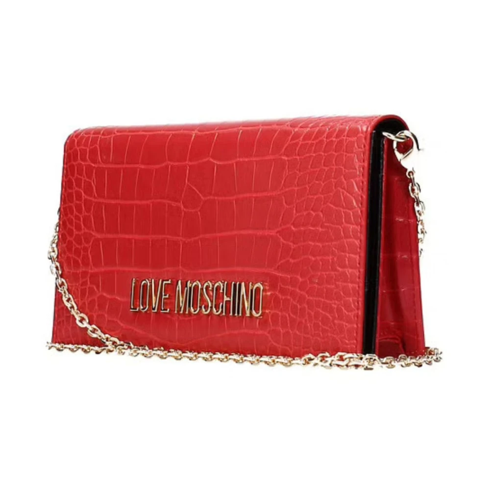 Love Moschino Women's Red Shoulder Bags, One Size, Shoulder Bag With Animal Motifs