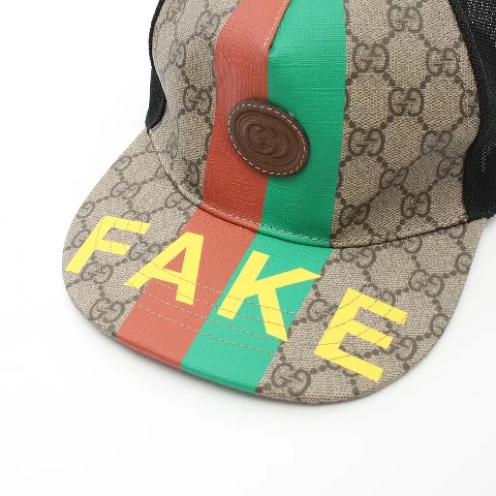 Gucci Vintage Pre-owned Fabric hats Beige Dames