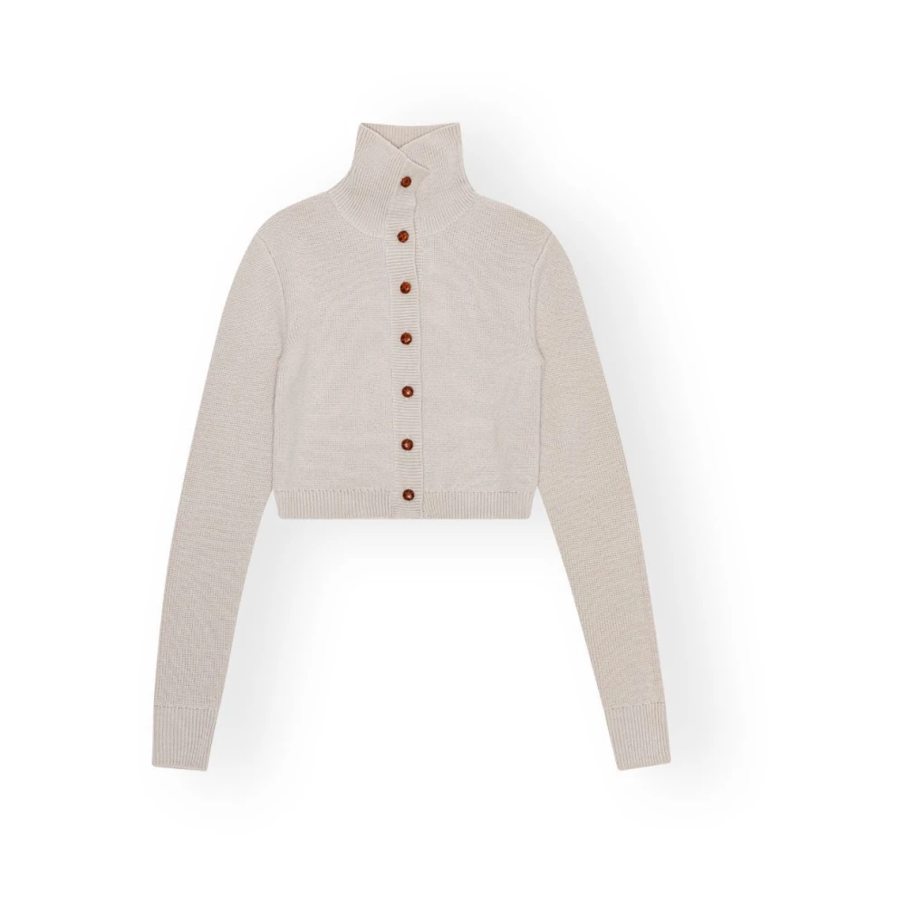 Slim Strikket Cardigan - Beige