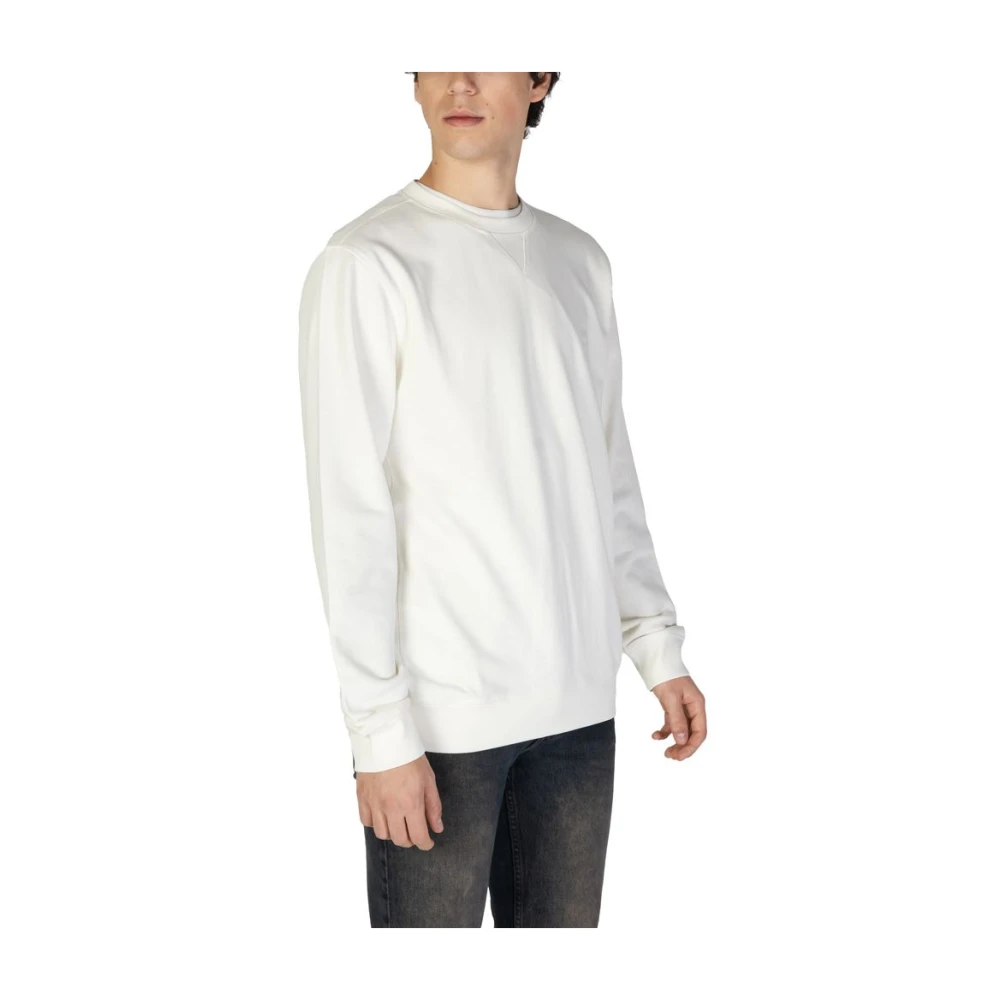 Hugo Boss Katoenen pullover voor mannen White Heren