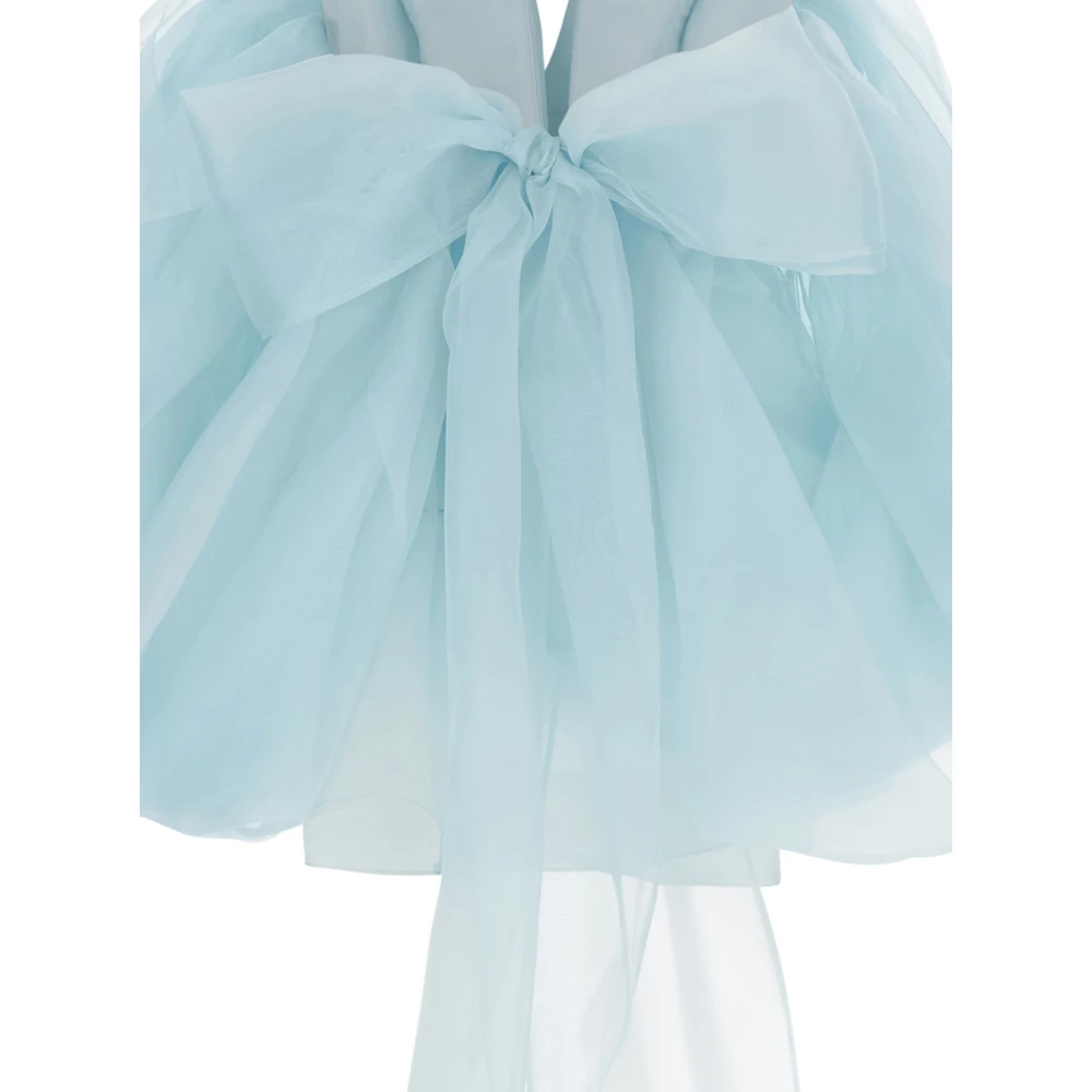 Zimmermann Crush Witte Zijden Top met Benen Mieder Blue Dames