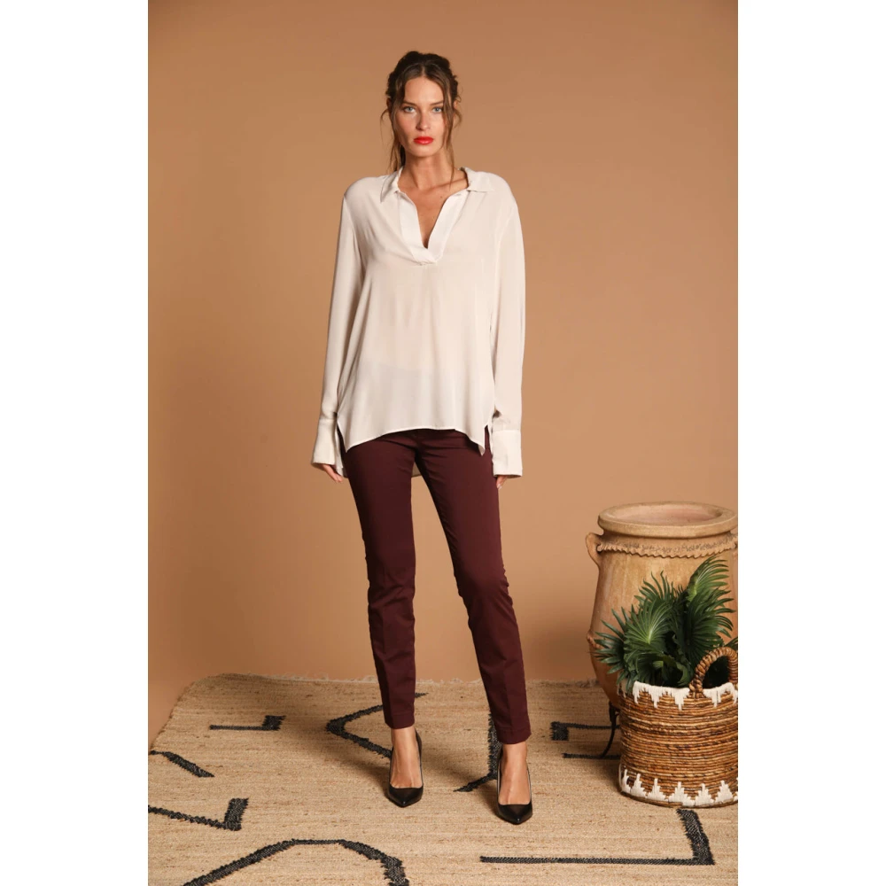 Mason's Elegante Viscose Damesblouse Beige Dames