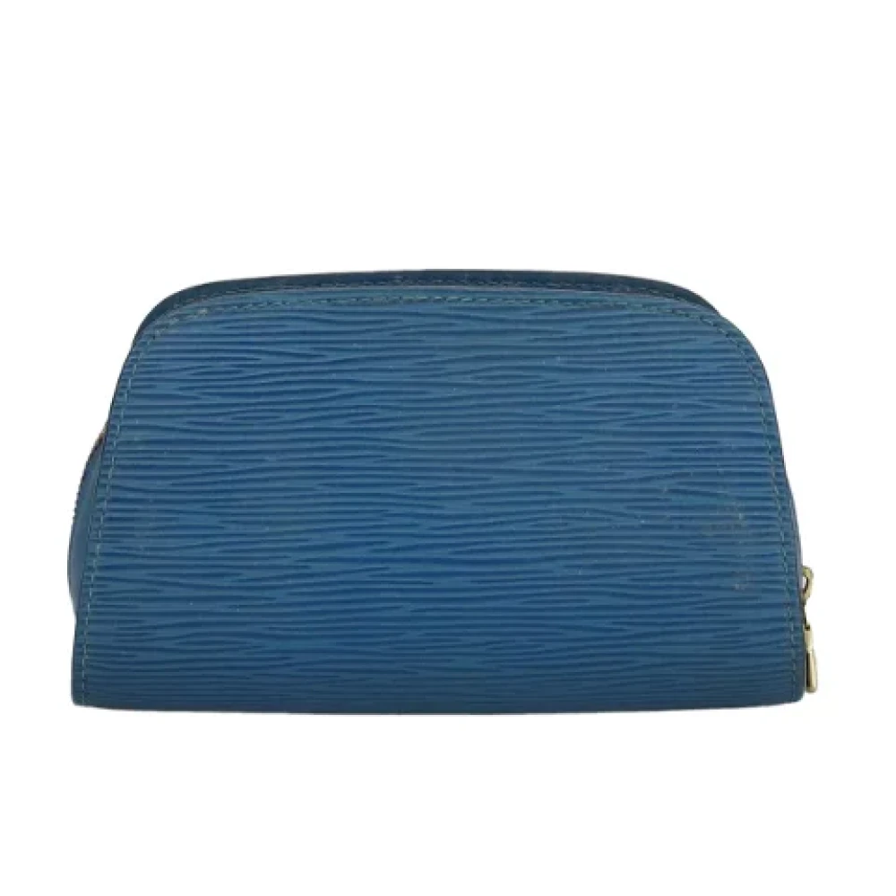 Louis Vuitton Vintage Pre-owned Leather pouches Blue Dames