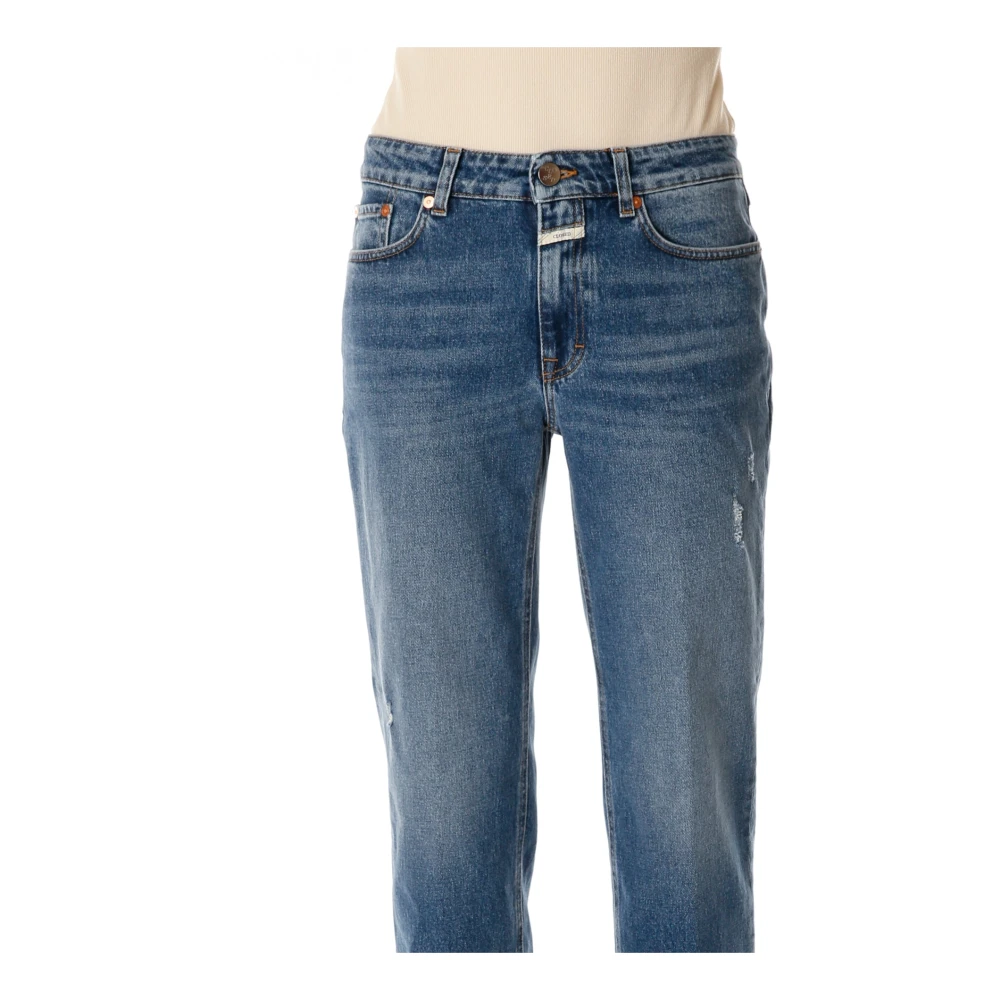 closed Cropped Straight Fit Jeans Blue Dames