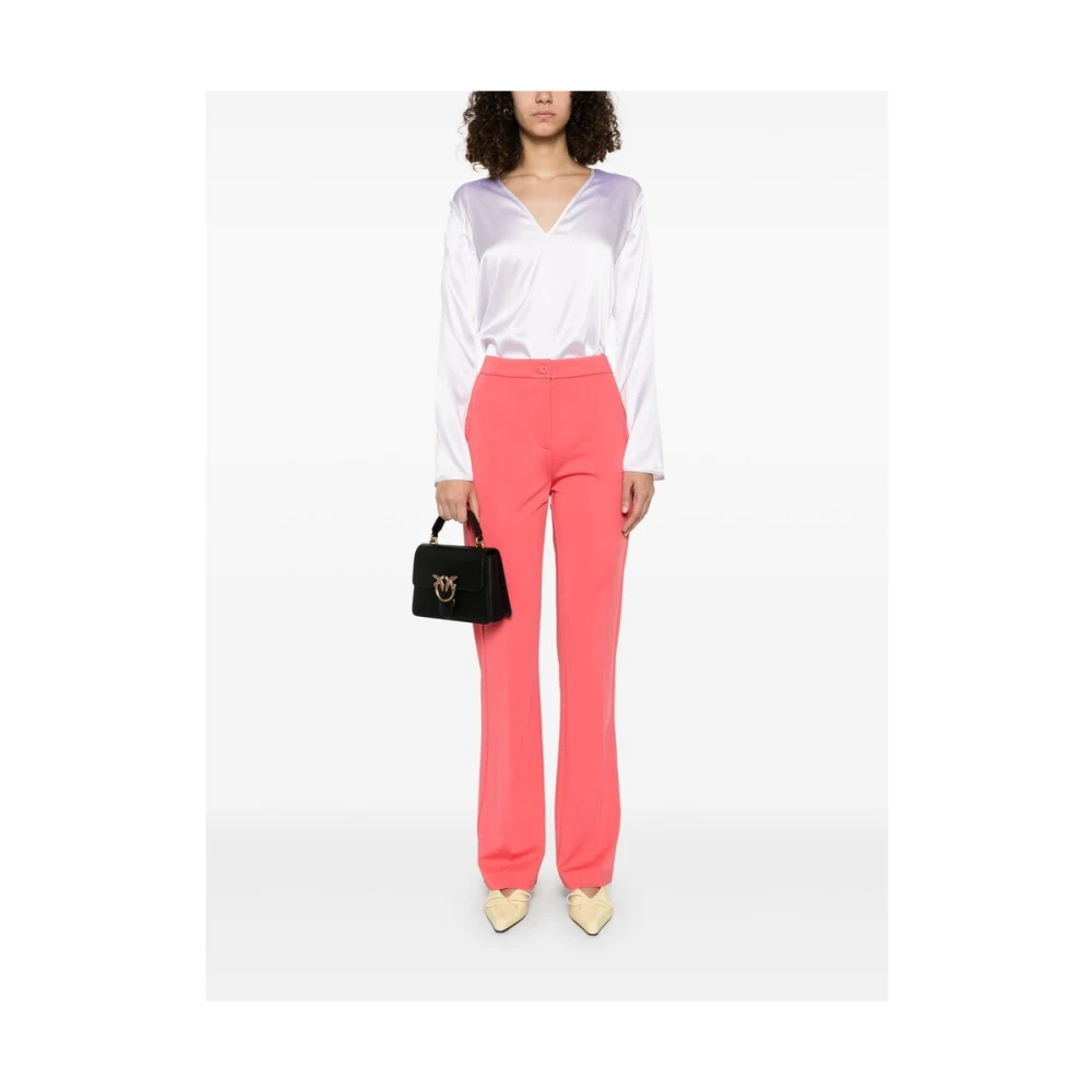 pinko Witte V-hals Sweater Lange Mouwen White Dames