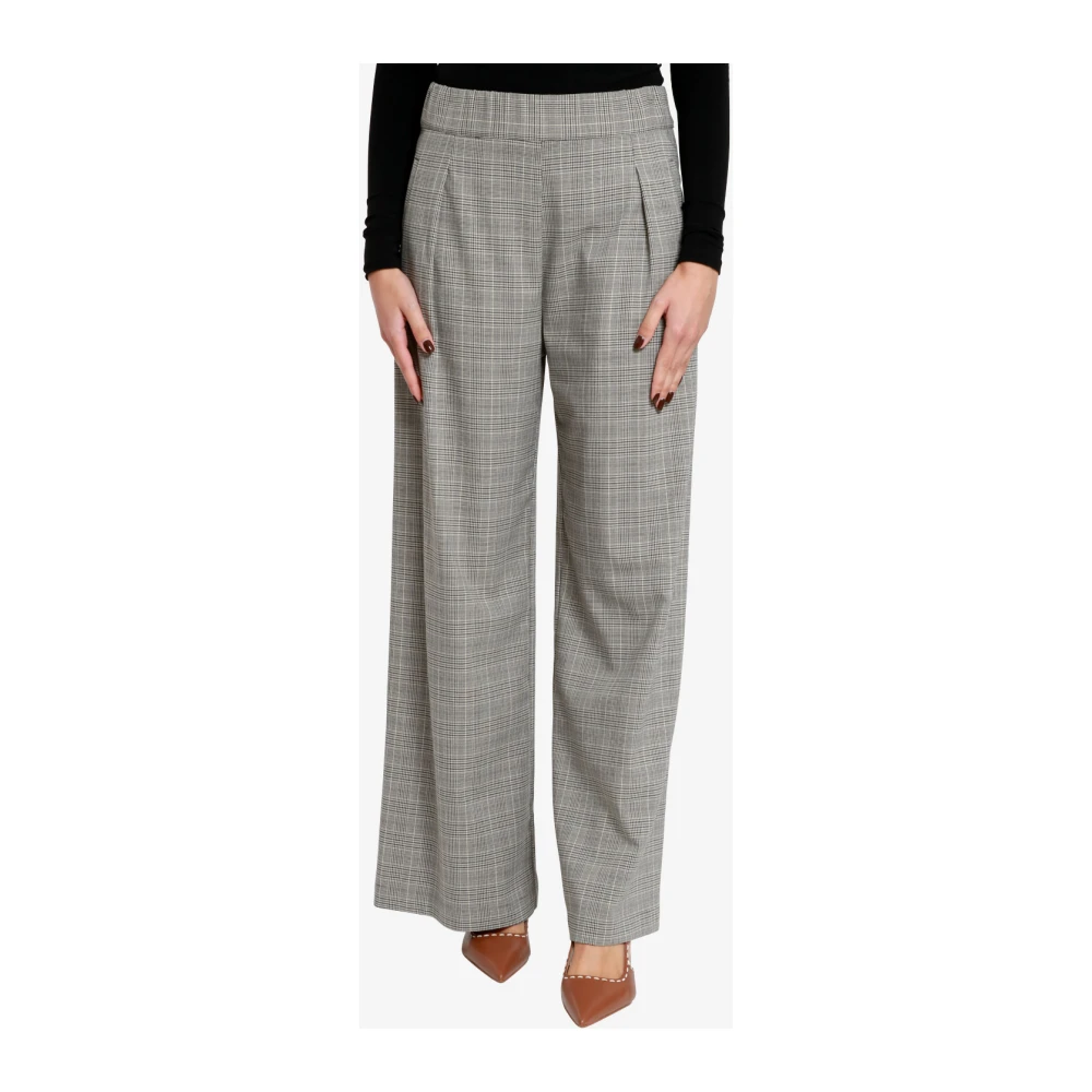 Semicouture Grijze Wollen Blend Prince of Wales Gray Dames