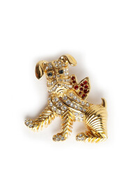 honden boog broche