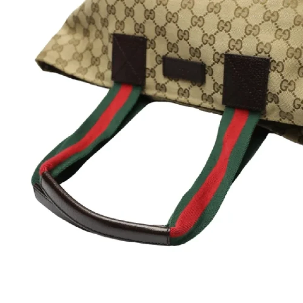 Gucci Vintage Pre-owned Fabric gucci-bags Beige Dames