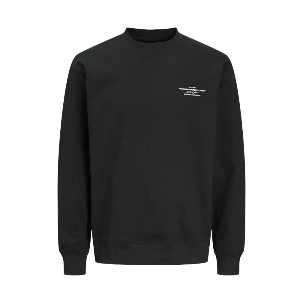 Jack & jones Zwarte Sweatshirt met ronde hals Black Heren