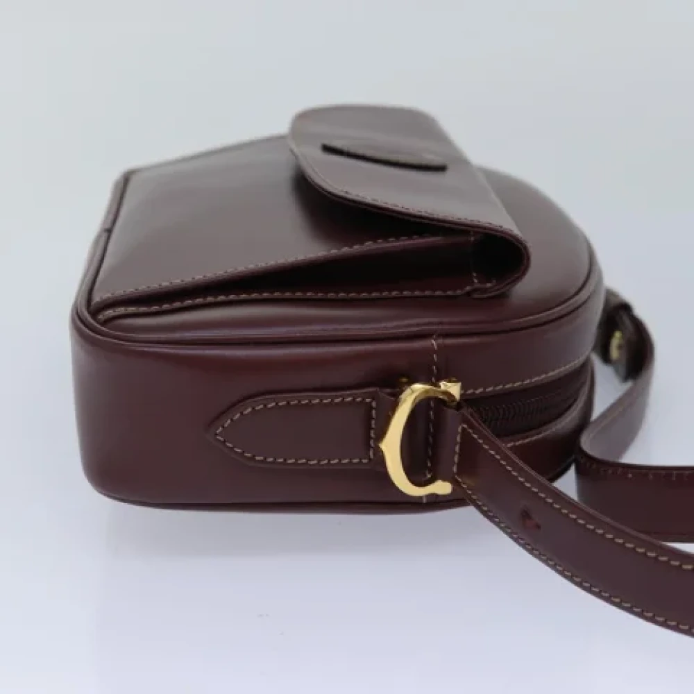 Cartier Vintage Pre-owned Leather shoulder-bags Red Dames