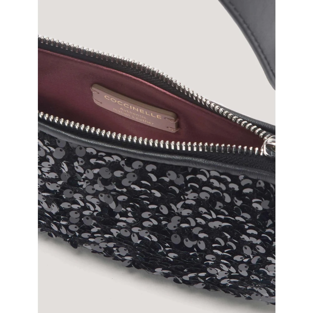 Coccinelle Paillet Schouder- en Crossbodytas Black Dames