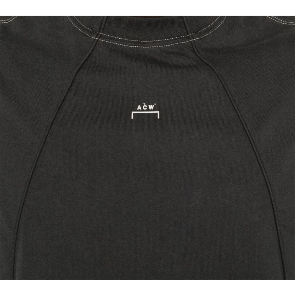 A-Cold-Wall Zwarte Jersey T-shirt met Logo Print Black Heren