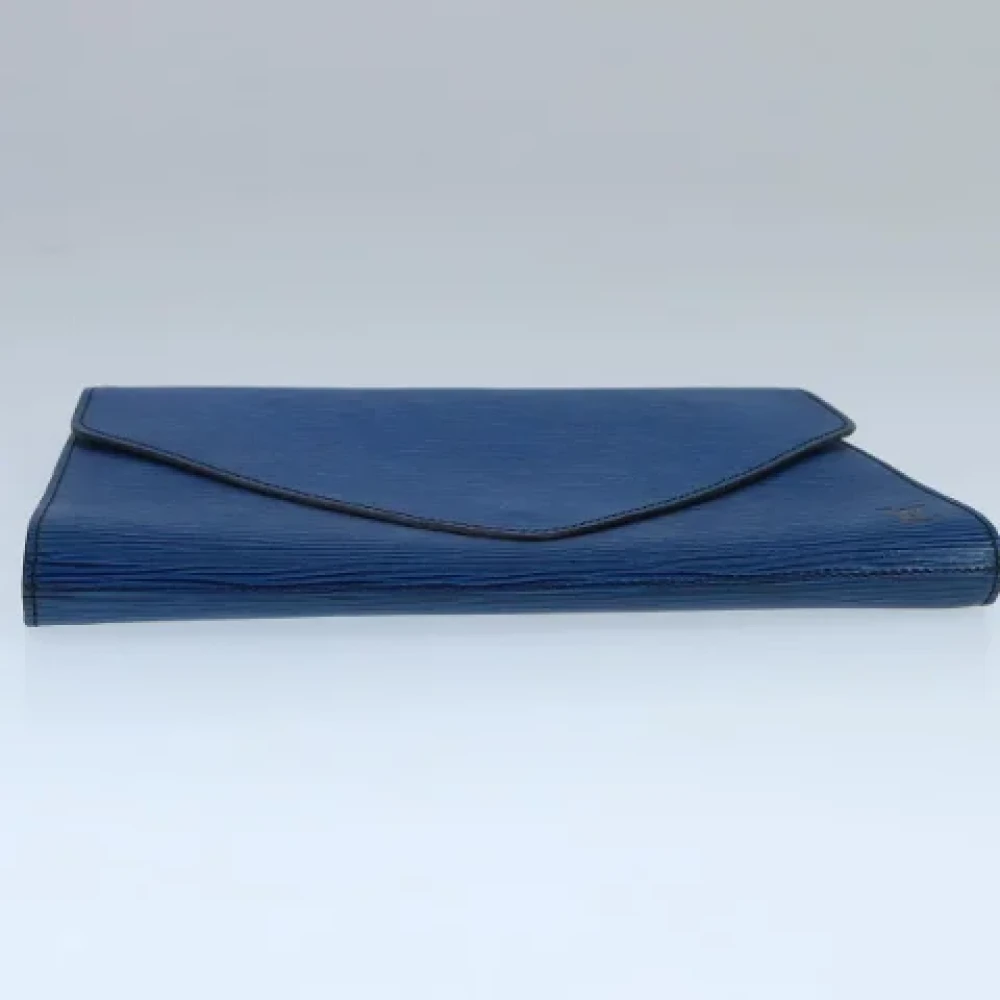 Louis Vuitton Vintage Pre-owned Leather clutches Blue Dames