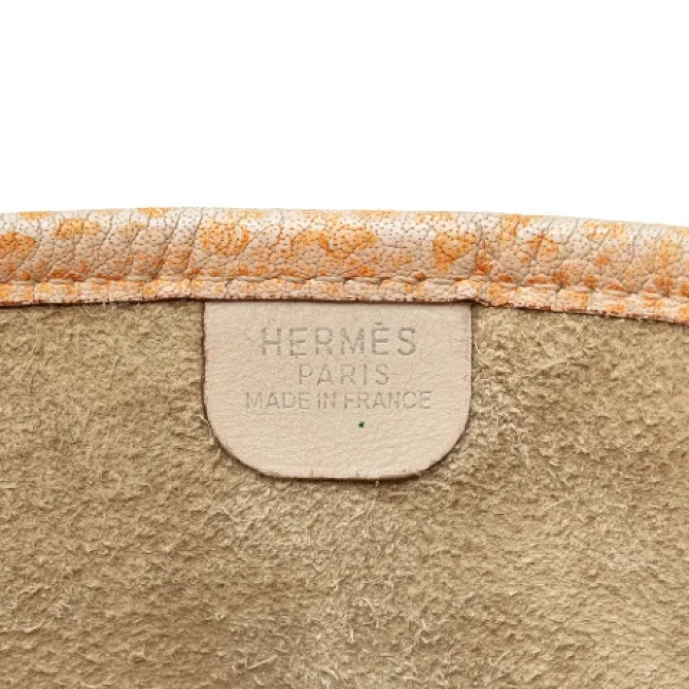 Hermès Vintage Pre-owned Leather crossbody-bags Orange Dames