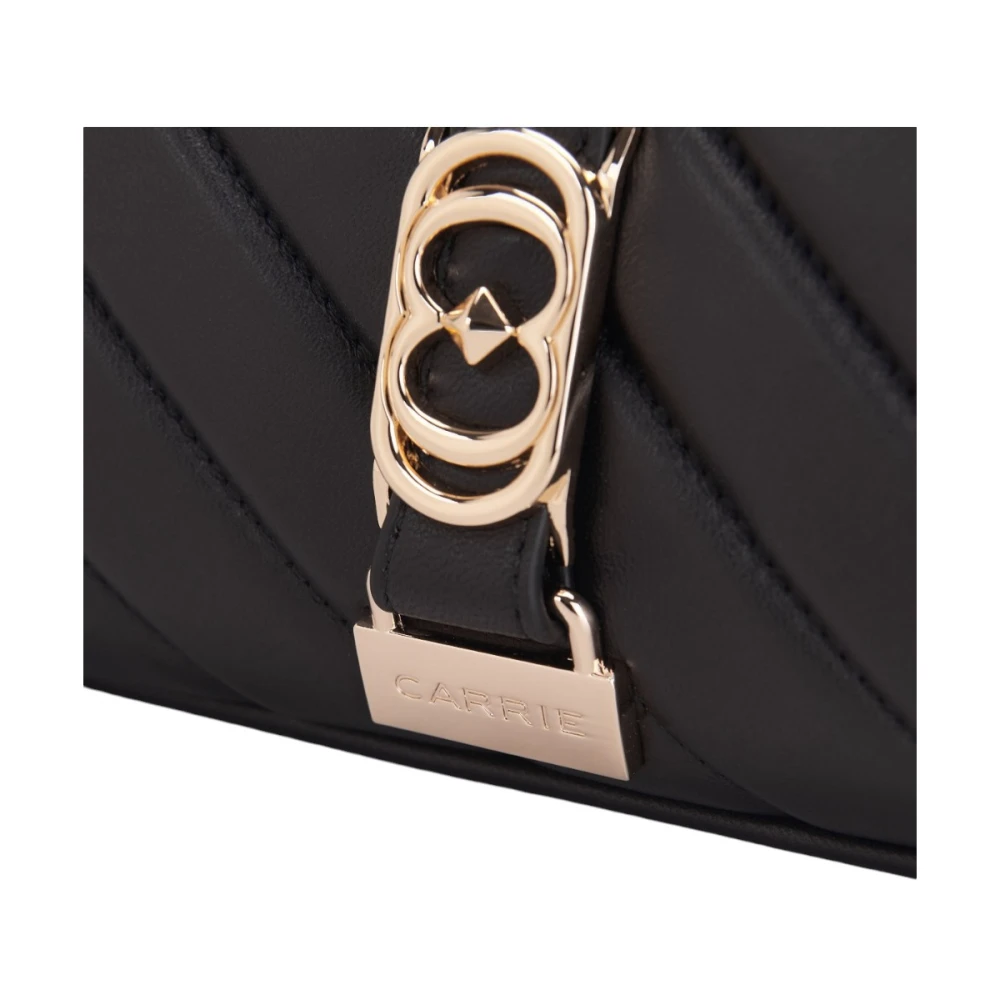 La Carrie Stijlvolle Leren Tas Black Dames