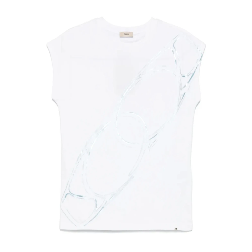 Herno Donna Bianco Top, L, New,