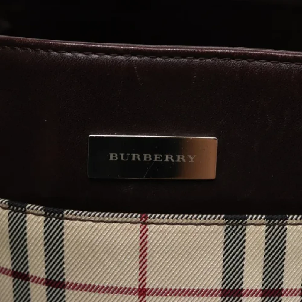 Burberry Vintage Pre-owned Canvas handbags Beige Dames