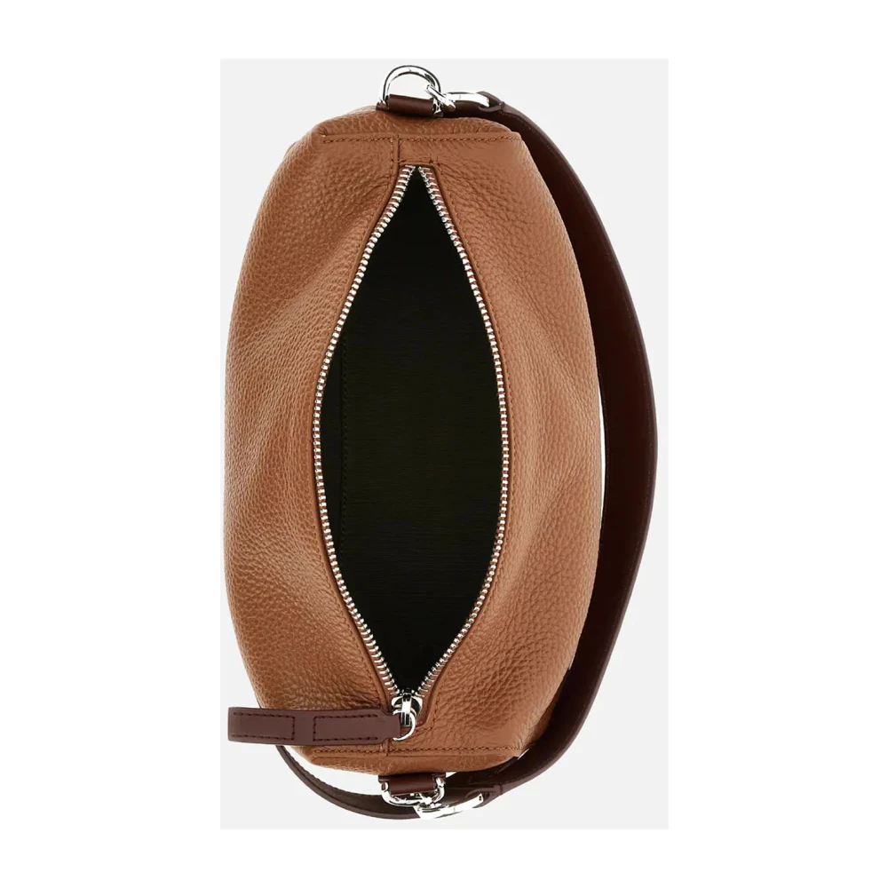 Hogan Script Satchel Tas in Bruin Leer Brown Dames
