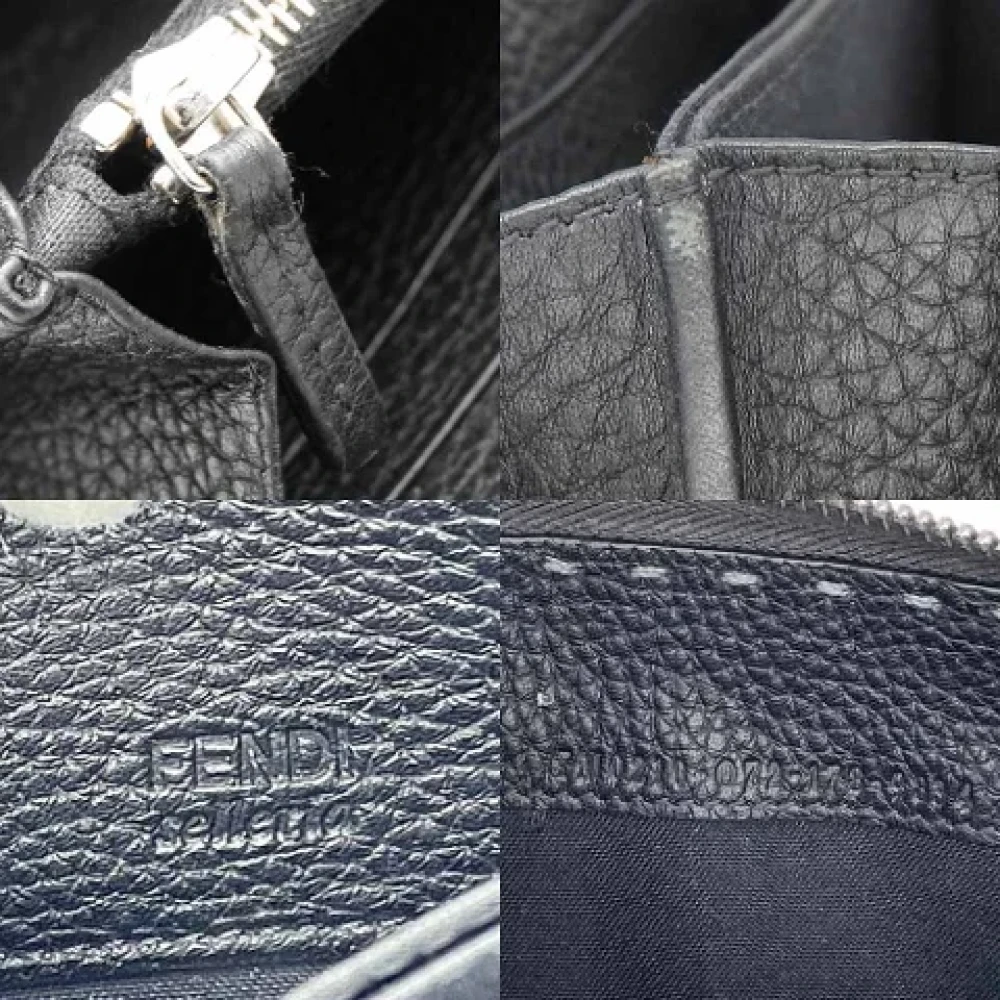 Fendi Vintage Pre-owned Leather wallets Gray Dames