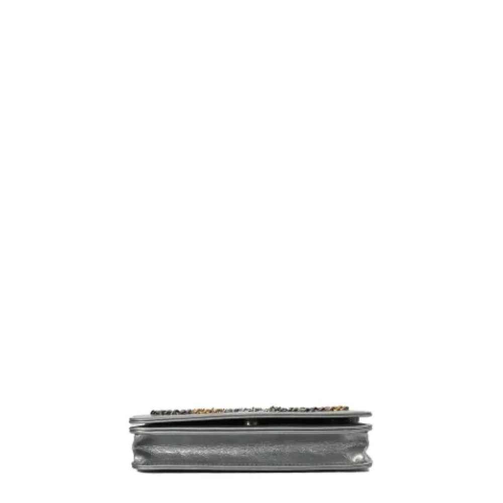 Chanel Vintage Pre-owned Leather wallets Gray Dames