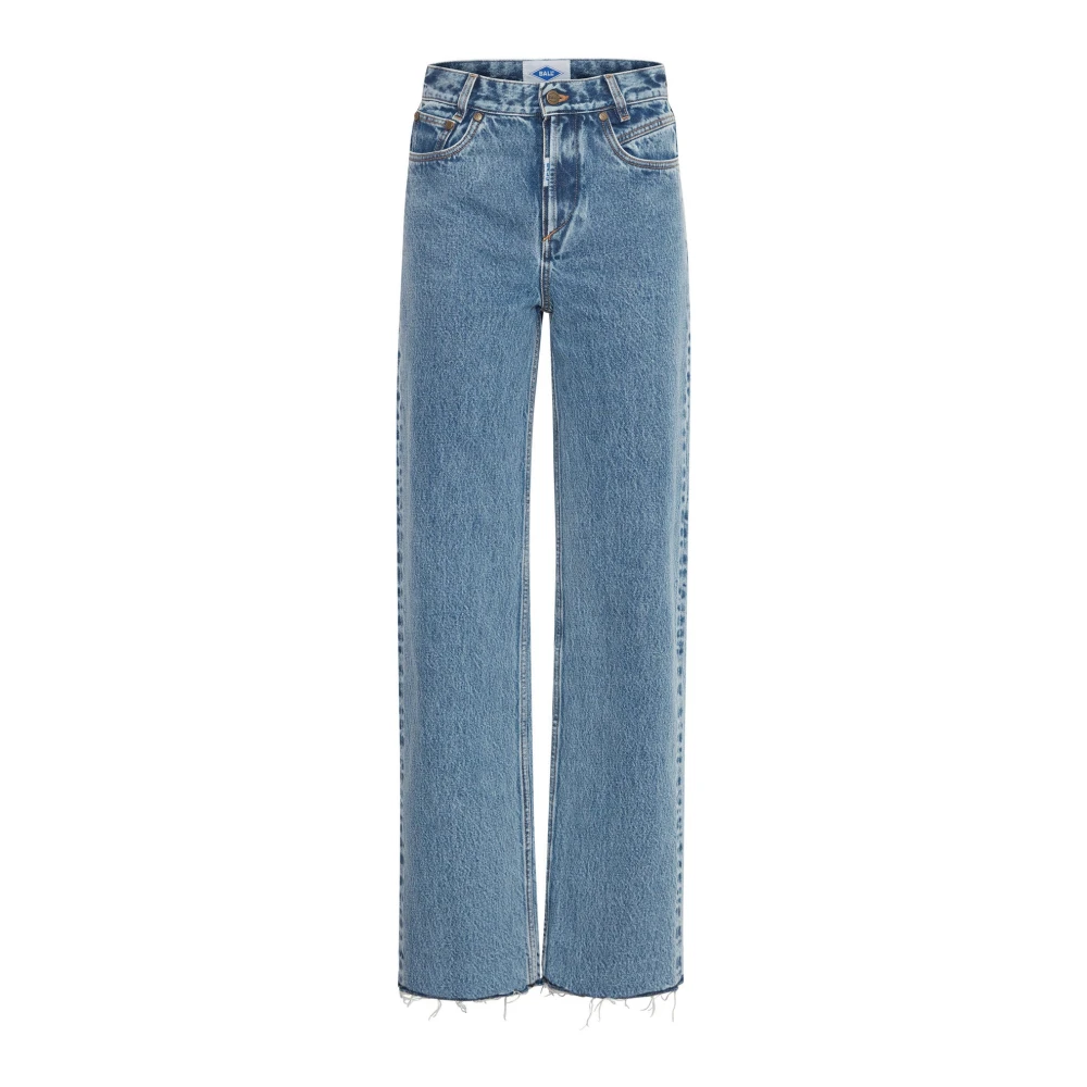 Ball Blue Straight Fit Jeans, Female, W29 L34, Marble Wash Straight-Leg Jeans