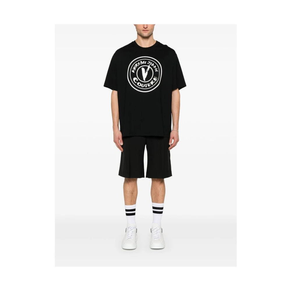 Versace Jeans Couture Zwart Crew Neck T-shirt Black Heren