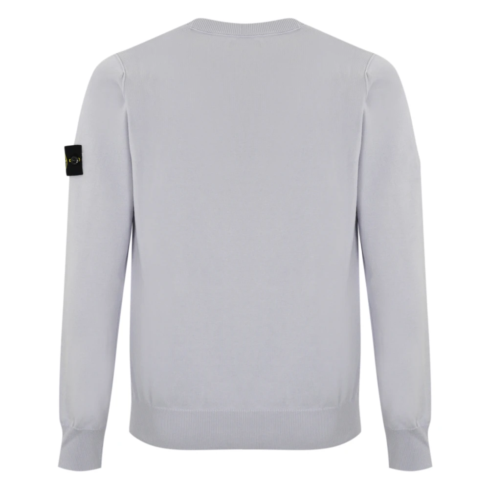 Stone Island Paarse Katoenen Trui Geribbelde Details Purple Heren
