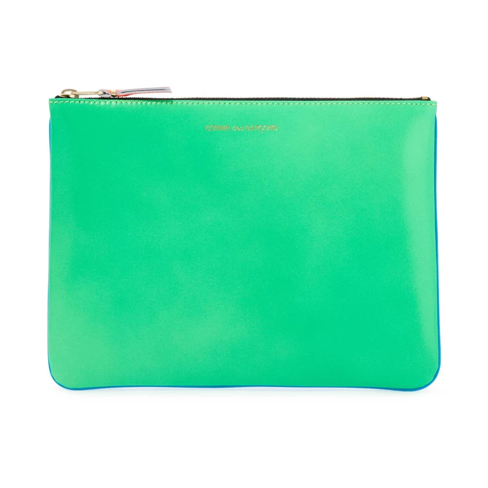 Comme des Garçons Fluo Leren Pouch Blue Dames