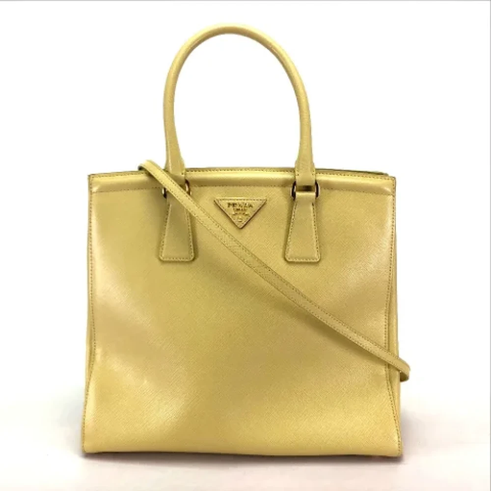 Prada Vintage Pre-owned Leather prada-bags Yellow Dames