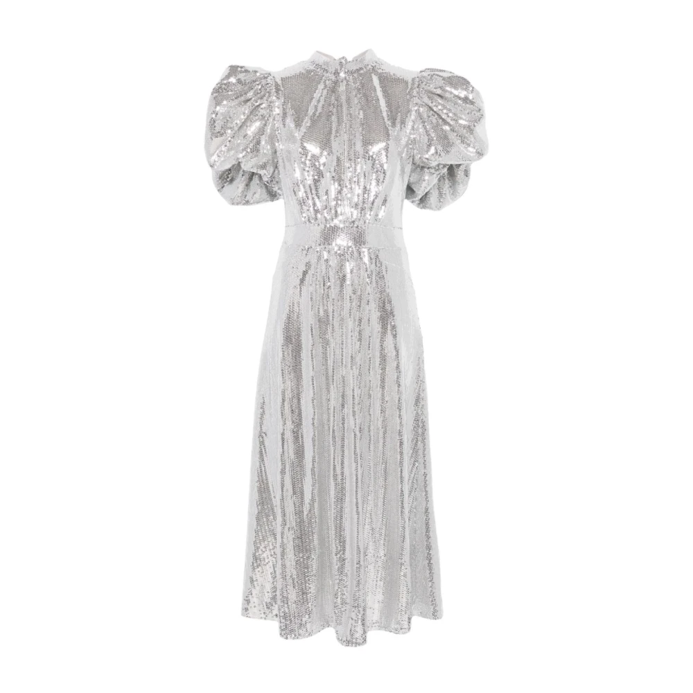 Rotate Birger Christensen Zilveren Rotate Jurk Collectie Gray Dames