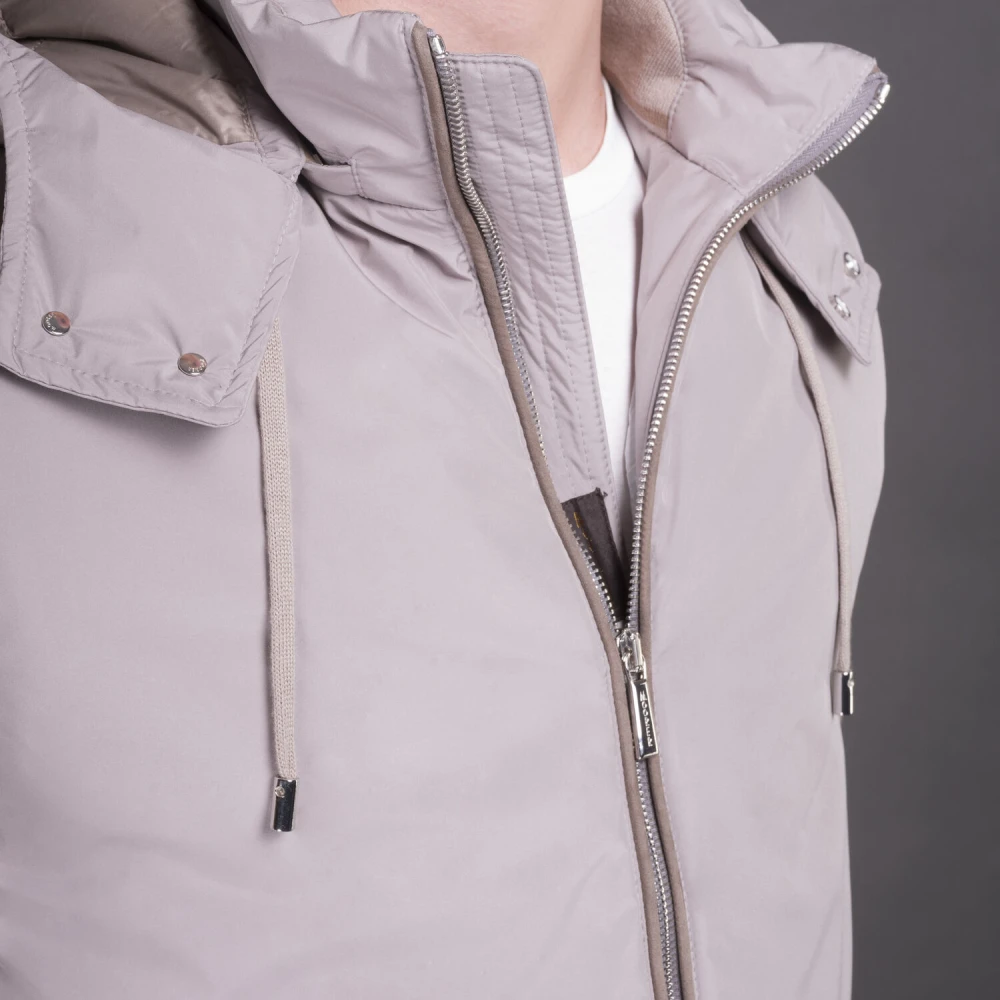 Moorer Bomberjack met Afneembare Mouwen Beige Heren