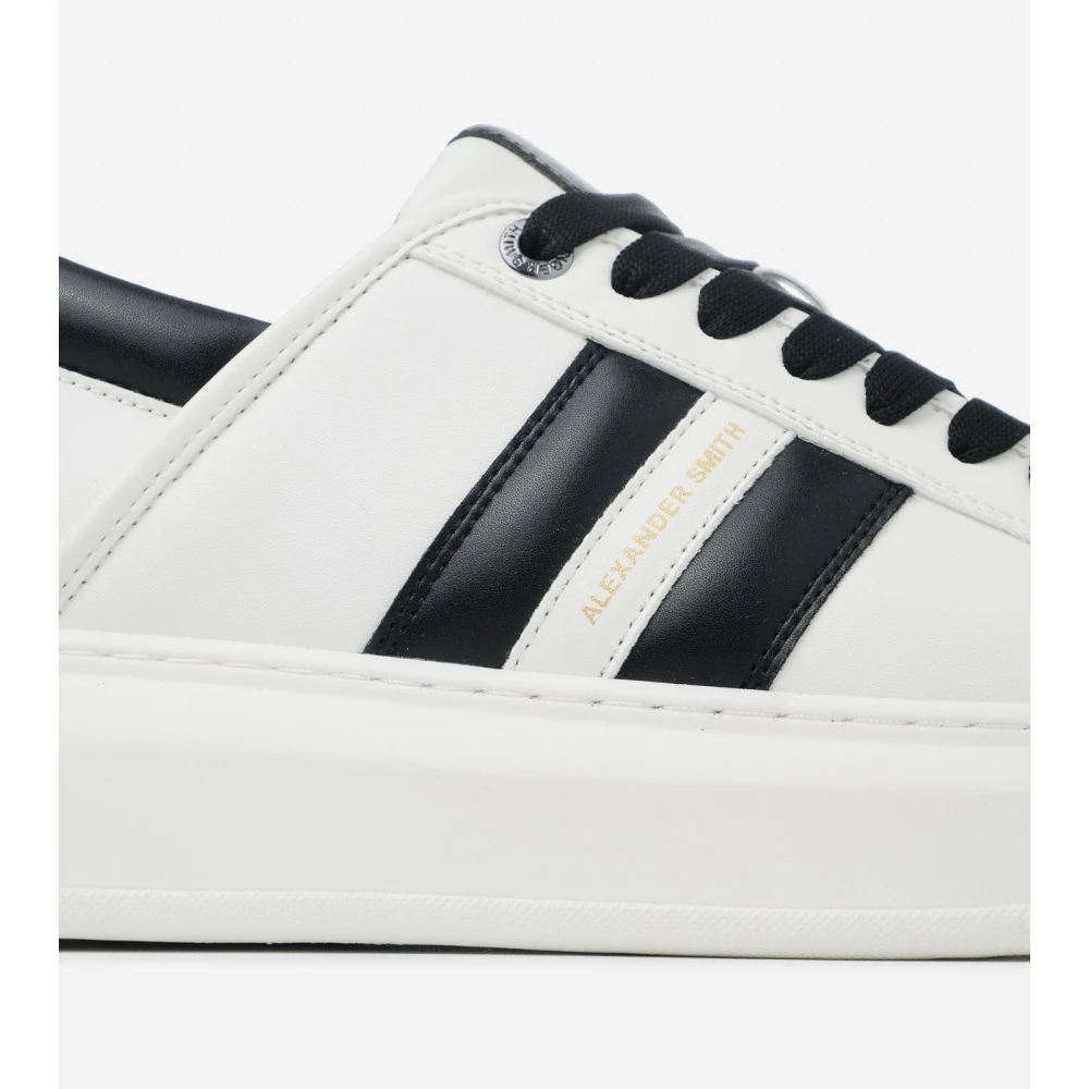 Alexander Smith Wembley Groene Sneakers met Zwarte Details White Heren