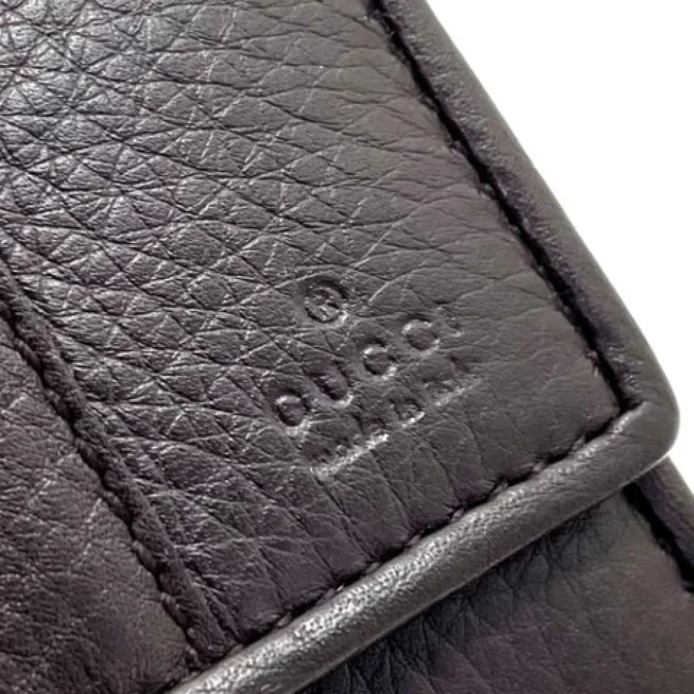 Gucci Vintage Pre-owned Leather wallets Brown Heren