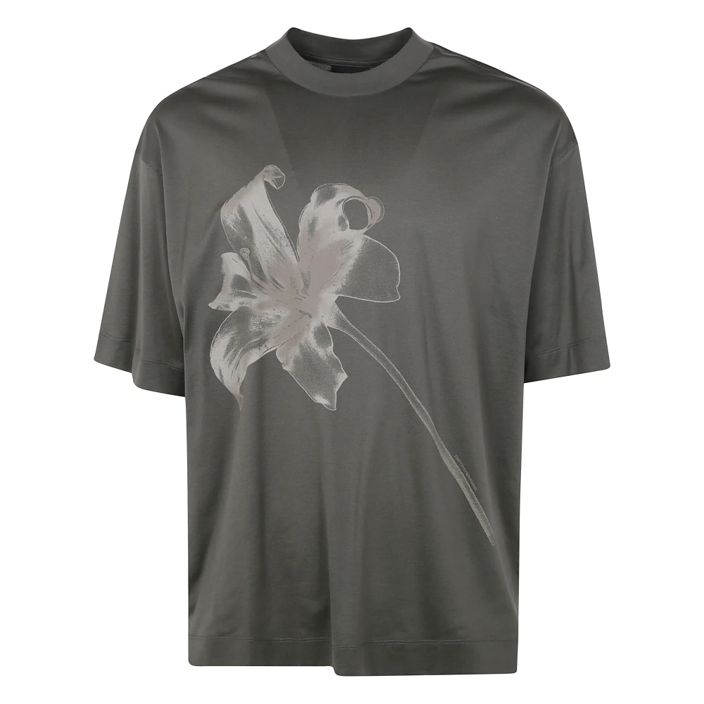 Emporio Armani Casual Katoenen T-shirt Gray Heren