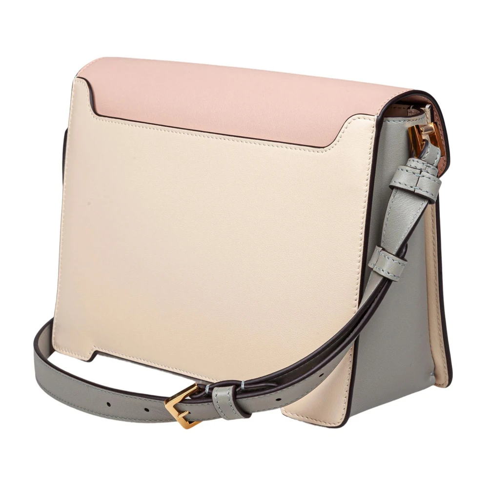 Marni Trunkaroo Leren Schoudertas in Crème Roze Pink Dames