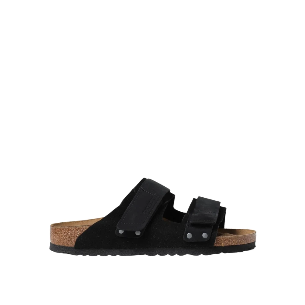 Birkenstock Men's Black Suede Sandals For - Sliders - 3 Uk - Shoes