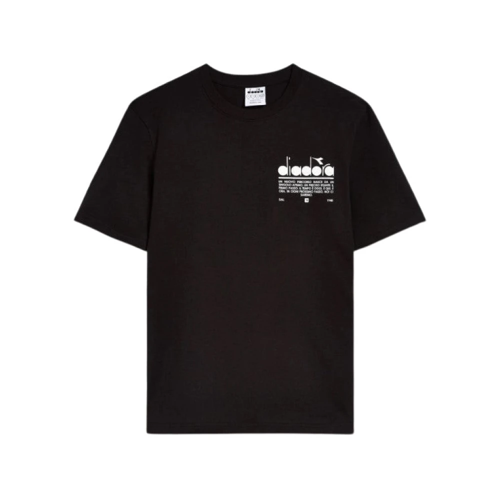 Diadora Black T-Shirts, Female, L, Manifesto Collection T-Shirt