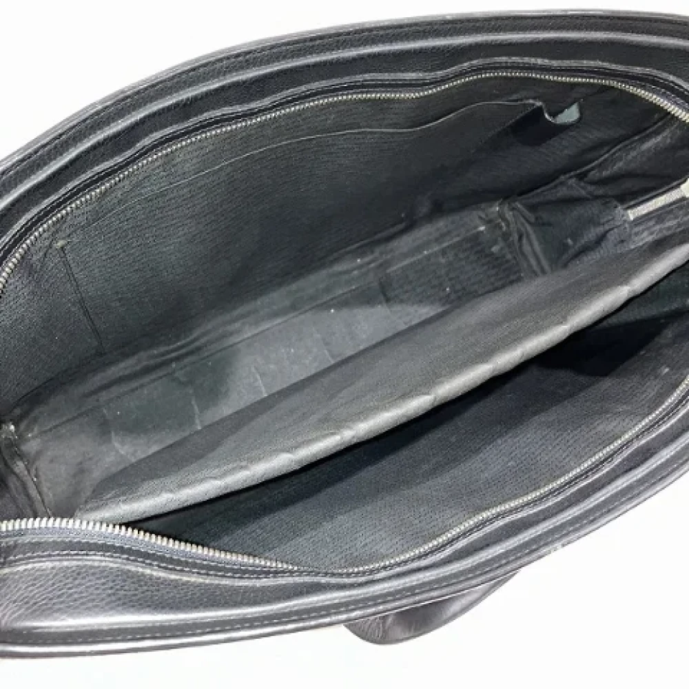 Cartier Vintage Pre-owned Leather handbags Black Heren