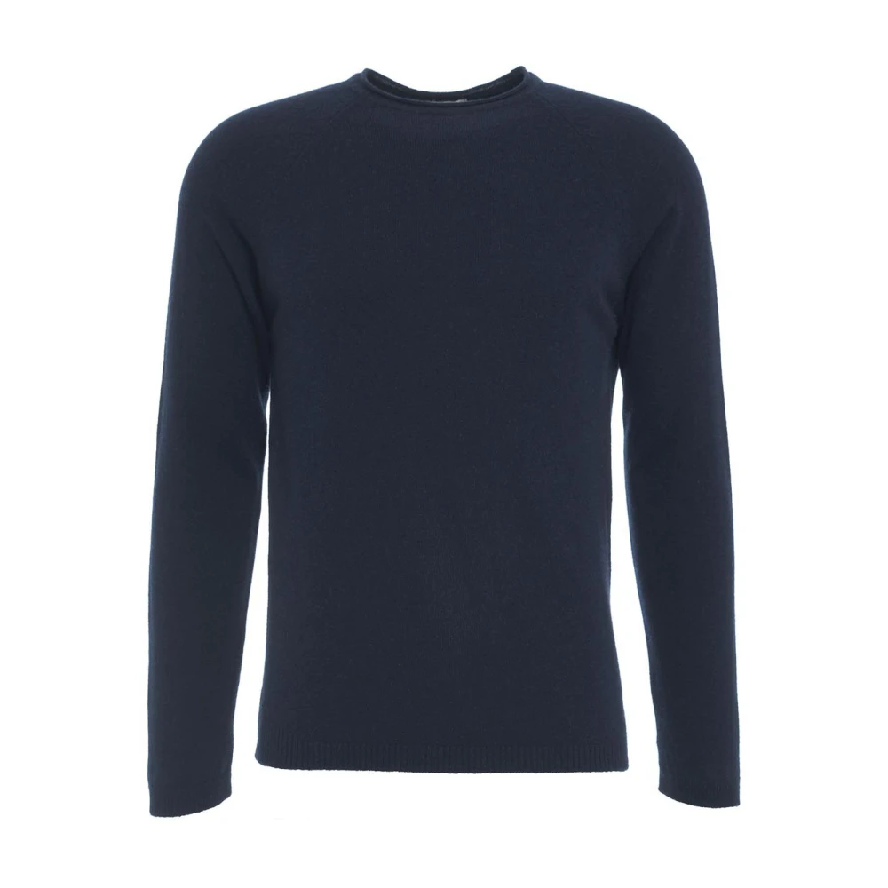 Daniele Fiesoli Luxe Cashmere Gebreide Trui Blauw Aw24 Blue Heren