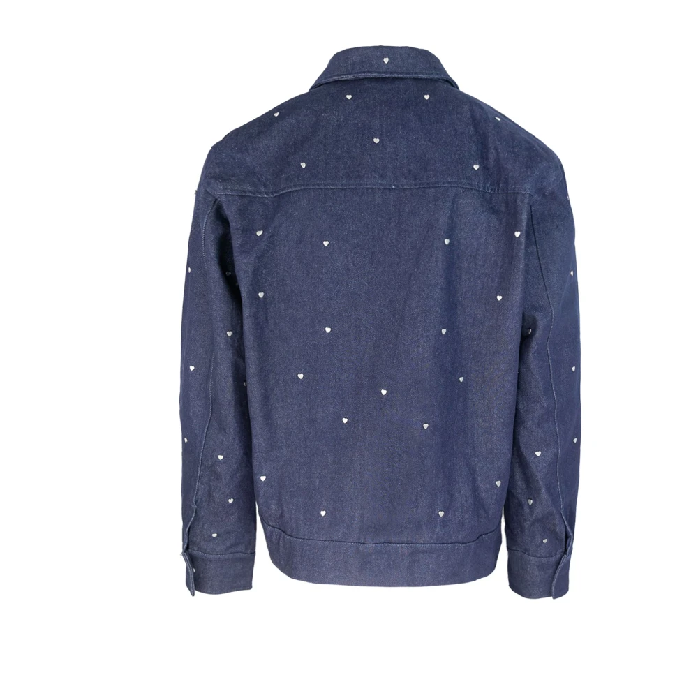 Arte Antwerp Heart Denim Jacket Blue Heren