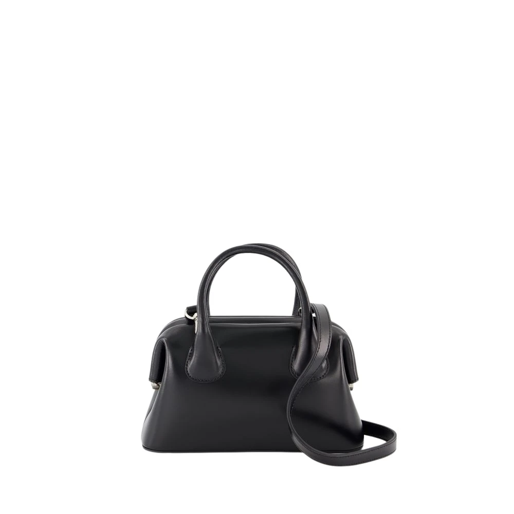 Osoi Zwarte leren mini-tas met twee handvatten Black Dames