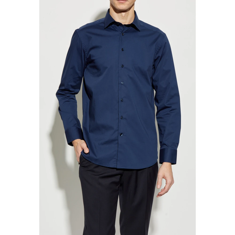 ETRO Katoenen shirt Blue Heren