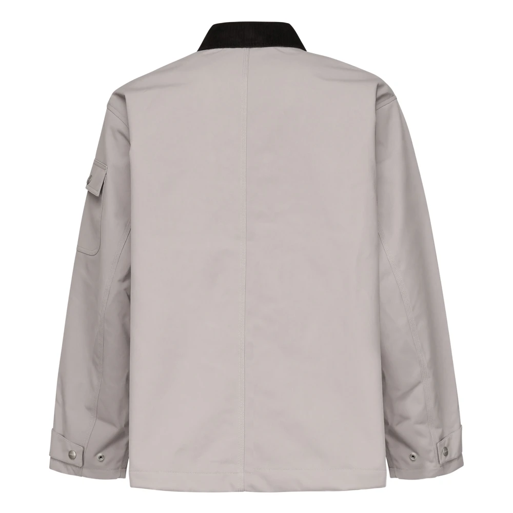 Carhartt WIP Waterdichte Grijze Jassen met Fluweel Kraag Gray Heren