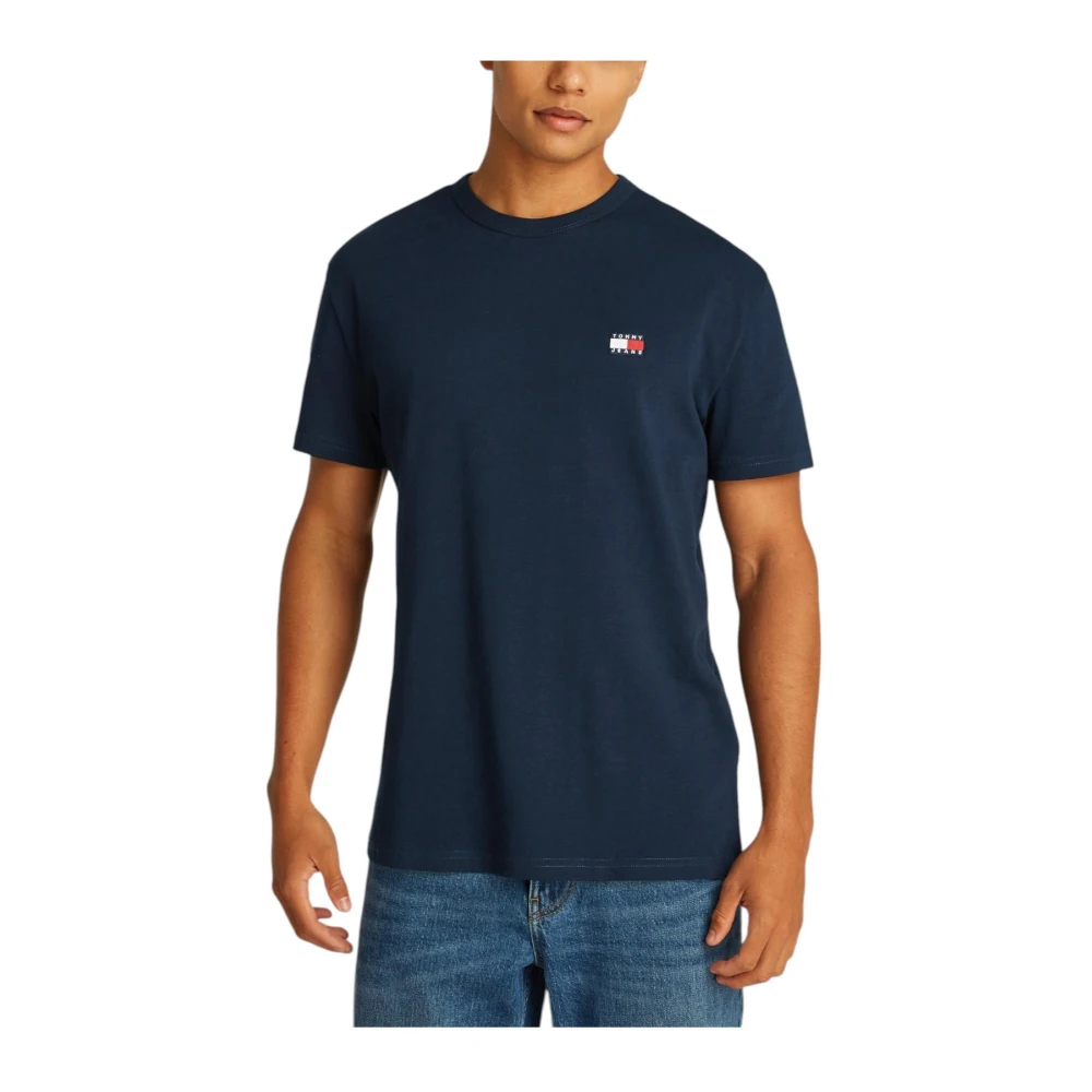 Tommy Jeans Blauw Katoenen T-shirt voor Mannen Blue Heren